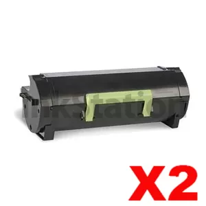 2 x Lexmark 603H (60F3H00) Compatible MX310 / MX410 / MX511 / MX611 Black High Yield Toner Cartridge - 10,000 pages