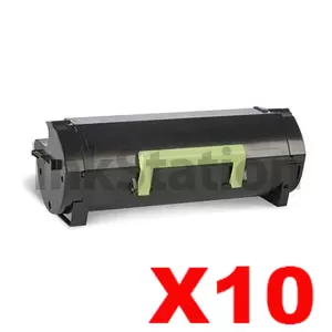 10 x Lexmark 603H (60F3H00) Compatible MX310 / MX410 / MX511 / MX611 Black High Yield Toner Cartridge - 10,000 pages