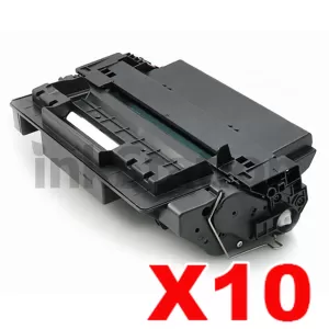 10 x HP CE255X (55X) Compatible Black High Yield Toner Cartridge - 12,000 Pages