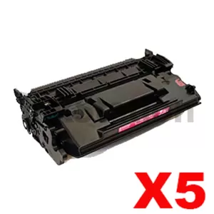 5 x HP CF287A (87A) Compatible Black Toner Cartridge - 9,000 Pages