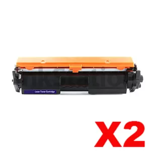 2 x HP CF217A (17A) Compatible Black Toner Cartridge - 1,600 Pages