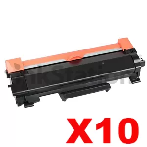 10 x Compatible Brother TN-2450 High Yield Toner Cartridge - 3,000 pages