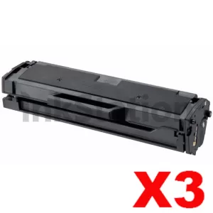 3 x Samsung SLM2020, SLM2070 (MLT-D111S) Compatible Black Toner Cartridge SU812A - 1,000 pages