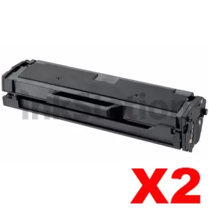 2 x Samsung SLM2020, SLM2070 (MLT-D111S) Compatible Black Toner Cartridge SU812A - 1,000 pages