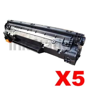 5 x HP CB435A (35A) Compatible Black Toner Cartridge - 2,000 Pages