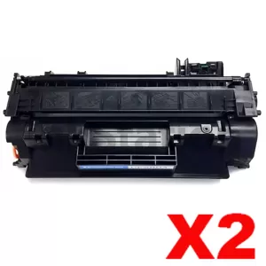 2 x HP CF280A (80A) Compatible Black Toner Cartridge - 2,700 Pages