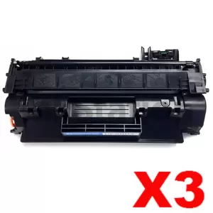 3 x HP CF280A (80A) Compatible Black Toner Cartridge - 2,700 Pages