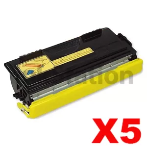 5 x Compatible Brother TN-7600 Black Toner Cartridge 6500 pages