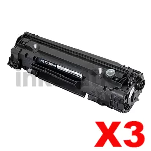 3 x HP CE285A (85A) Compatible Black Toner Cartridge - 1,600 Pages