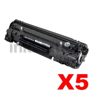 5 x HP CE285A (85A) Compatible Black Toner Cartridge - 1,600 Pages