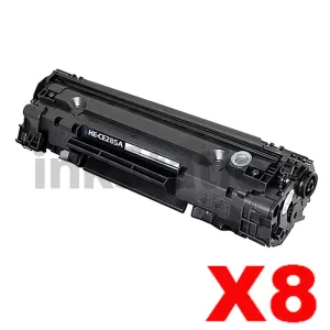 8 x HP CE285A (85A) Compatible Black Toner Cartridge - 1,600 Pages