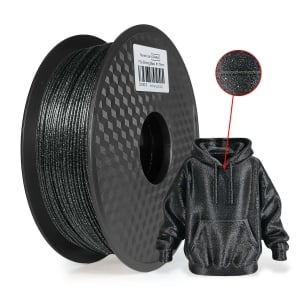 1 x Glitter PLA 3D Filament 1.75mm Shining Black - 1KG