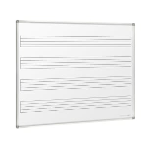 Visionchart Whiteboard Music Staved Magnetic Standard Frame 1500 x 1200mm