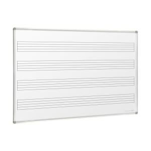 Visionchart Whiteboard Music Staved Magnetic Standard Frame 1800 x 1200mm