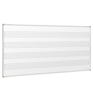 Visionchart Whiteboard Music Staved Magnetic Standard Frame 2400 x 1200mm