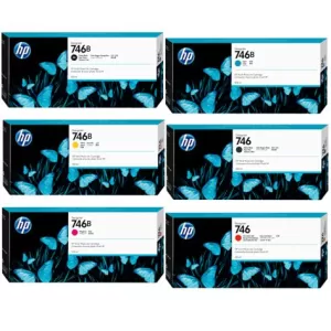 6 Pack HP 746 / 746B Genuine Ink Cartridges Combo [1MBK, 1PBK, 1C, 1M, 1Y, 1CR]