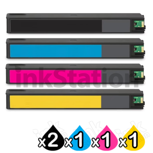5 Pack HP 975A Compatible Inkjet Combo L0R88AA - L0R97AA [2BK,1C,1M,1Y]