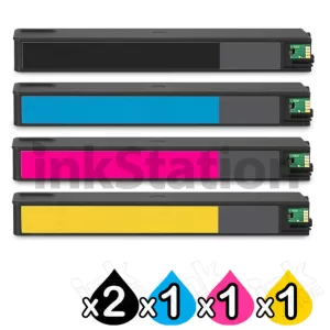 5 Pack HP 975A Compatible Inkjet Combo L0R88AA - L0R97AA [2BK,1C,1M,1Y]