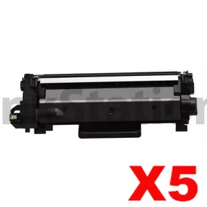 5 x Compatible Brother TN-2530XXL Super High Yield Toner Cartridge - 5,000 pages
