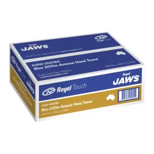 6 Rolls Royal Touch Jaws Blue Autocut Hand Towel 200mm x 200m
