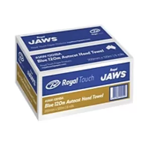 6 Rolls Royal Touch Jaws Blue Mini Autocut Hand Towel 200mm x120m
