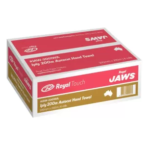 6 Rolls Royal Touch Jaws Premium Autocut Hand Towel 200mm x 200m