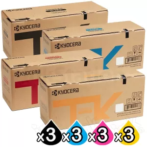 3 Sets of 4 Pack Genuine Kyocera TK-5484 Toner Cartridges ECOSYS MA2101cfx, MA2101cwfx, PA2101cx, PA2101cwx [3BK,3C,3M,3Y]