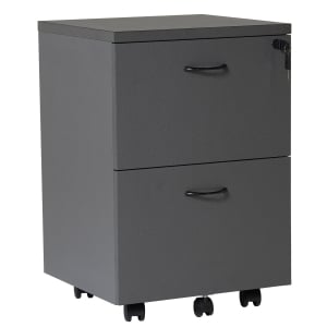 Rapidline Rapid Worker Mobile Pedestal - 2 File Drawers  - Ironstone