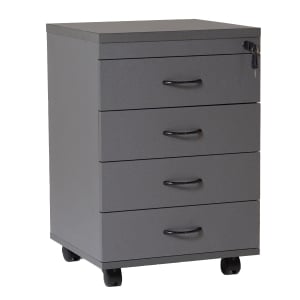 Rapidline Rapid Worker Mobile Pedestal - 4 Personal Drawers  - Ironstone