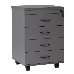 Rapidline Rapid Worker Mobile Pedestal - 4 Personal Drawers  - Ironstone