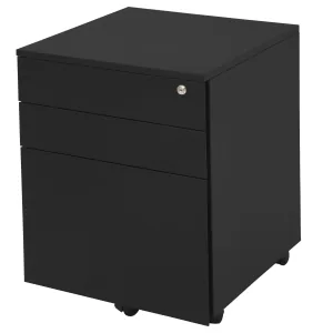 Rapidline GO Mobile Pedestal - 3 Drawer - Black Satin