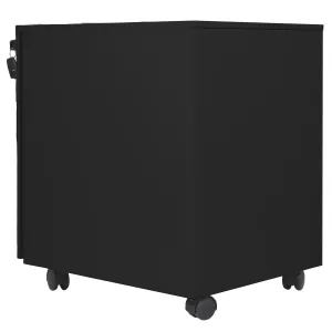 Rapidline GO Steel Mobile Pedestal - 2 Drawer - Black Satin