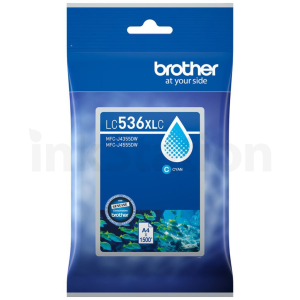 Genuine Brother LC-536XLC Cyan High Yield Ink Cartridge - 1,500 pages