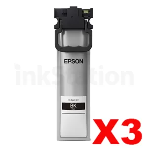 3 x Genuine Epson T12H Black Ink Pack C13T12H192 - 10,000 pages