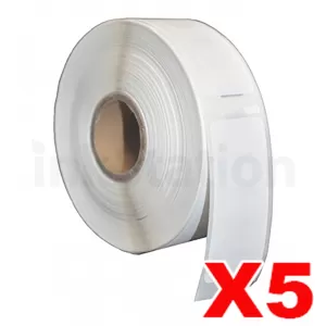 5 x Dymo SD11355 / S0722550 Compatible White Label Roll 19mm x 51mm - 500 labels per roll (with chip) for LabelWriter 550/5XL