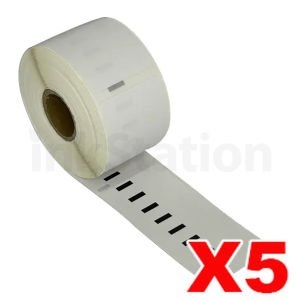 5 x Dymo SD11356 / S0722560 Compatible Removable White Label Roll 41mm x 89mm - 300 labels per roll (with chip) for LabelWriter 550/5XL