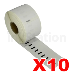 10 x Dymo SD11356 / S0722560 Compatible Removable White Label Roll 41mm x 89mm - 300 labels per roll (with chip) for LabelWriter 550/5XL