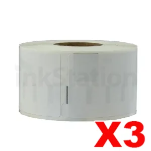 3 x Dymo SD99010 / S0722370 Compatible White Label Roll 28mm x 89mm - 130 labels per roll (with chip) for LabelWriter 550/5XL