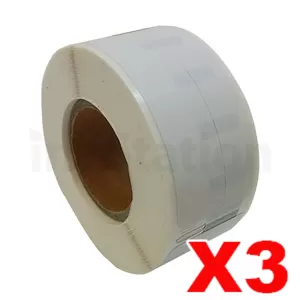 3 x Dymo SD99017 / S0722460 Compatible White Label Roll 12mm x 50mm - 220 labels per roll (with chip) for LabelWriter 550/5XL