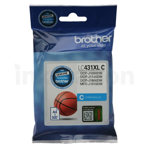 Genuine Brother LC-431XLC Cyan High Yield Ink Cartridge - 500 pages