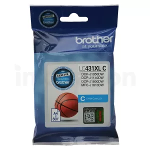 Genuine Brother LC-431XLC Cyan High Yield Ink Cartridge - 500 pages