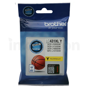 Genuine Brother LC-431XLY Yellow High Yield Ink Cartridge - 500 pages