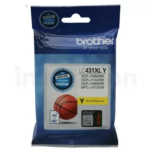 Genuine Brother LC-431XLY Yellow High Yield Ink Cartridge - 500 pages
