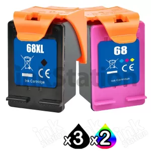 5 Pack HP 68e/68 Compatible Inkjet Cartridges 7FP22TA + 7FP20TA [3BK,2CL]