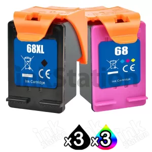 6 Pack HP 68e/68 Compatible Inkjet Cartridges 7FP22TA + 7FP20TA [3BK,3CL]