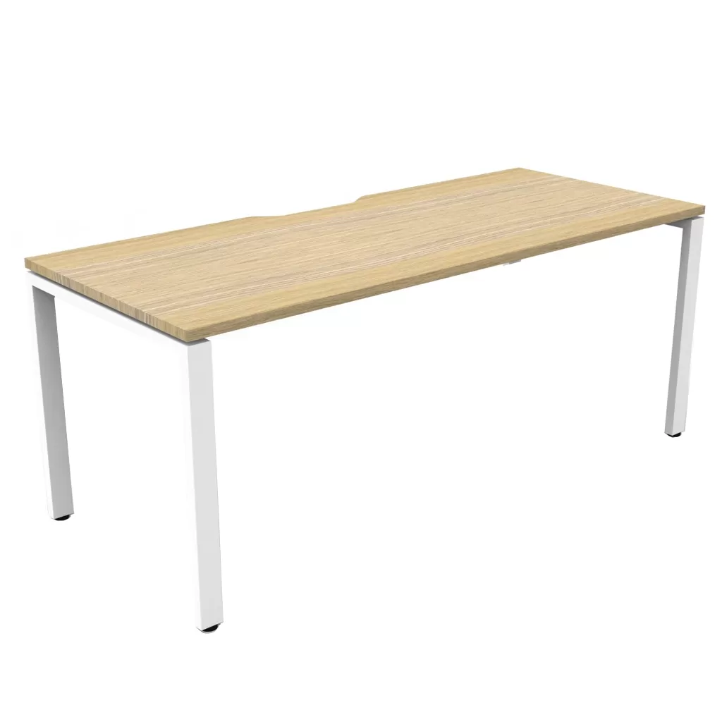 Natural Oak Top & White Satin Base