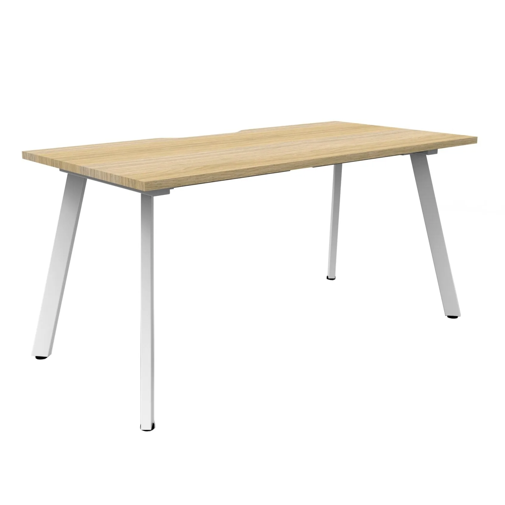 Natural Oak Top & White Satin Base