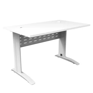 Rapidline Rapid Span Open Workstation - 1200 x 700mm Natural White Top & White Satin Base