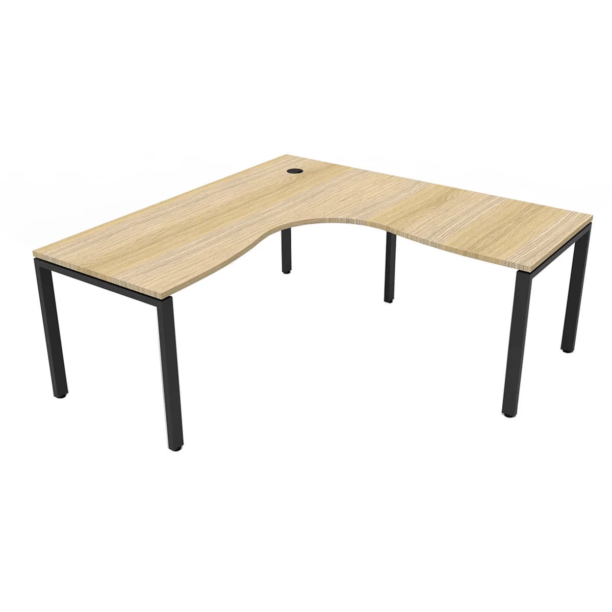 Natural Oak Top & Black Satin Base