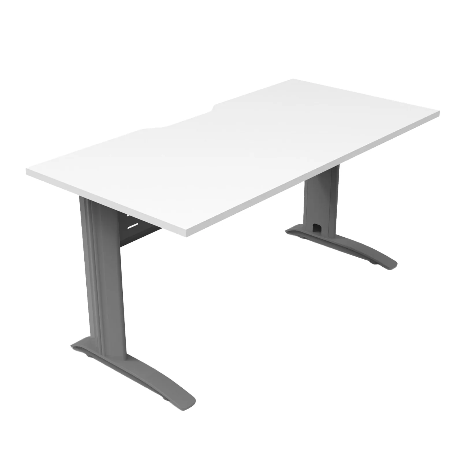 Natural White Top & Silver Satin Base